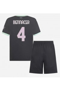 AC Milan Ismael Bennacer #4 Babyklær Tredje Fotballdrakt til barn 2024-25 Korte ermer (+ Korte bukser)